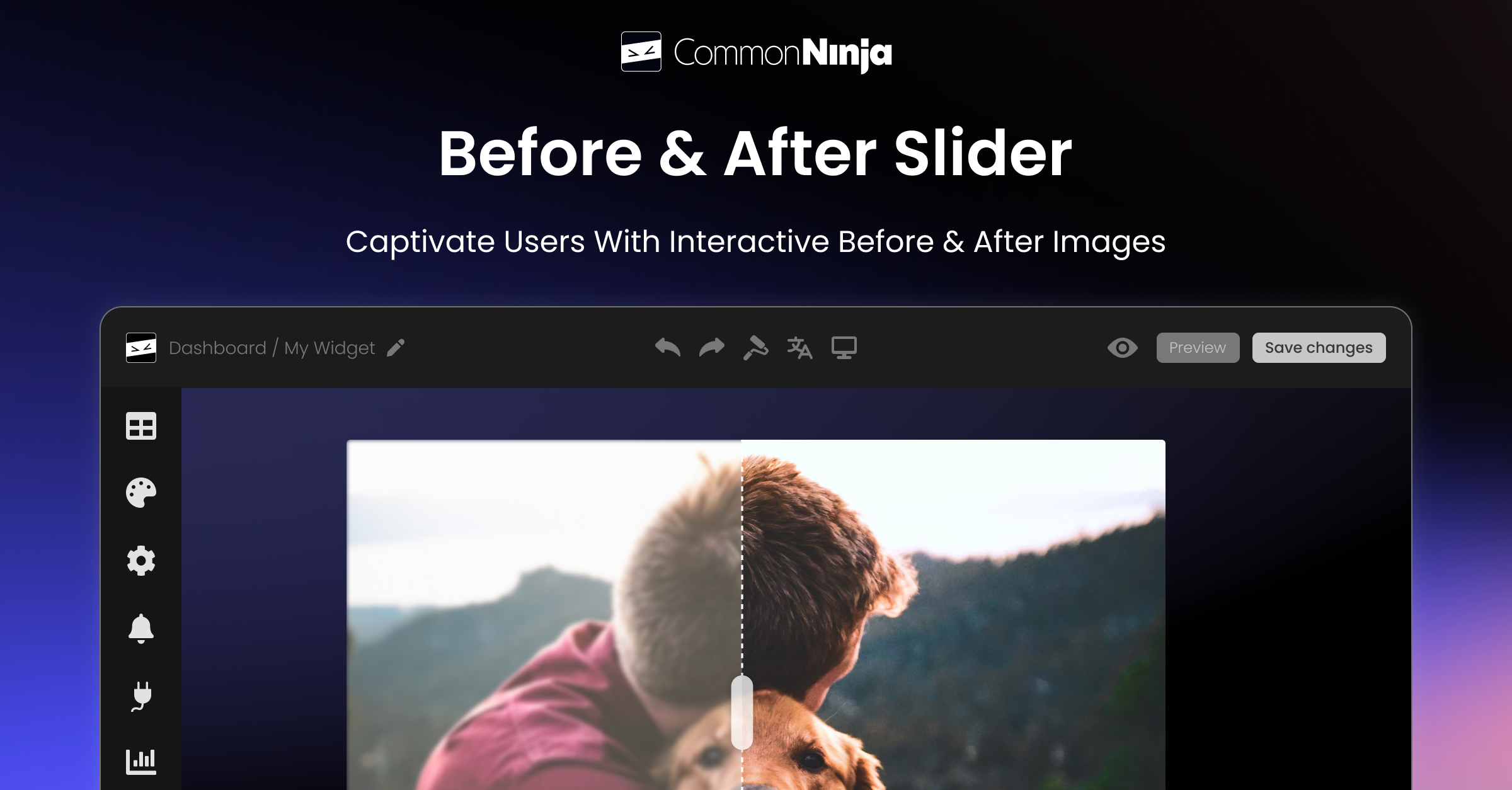 Before after slider examples for canva