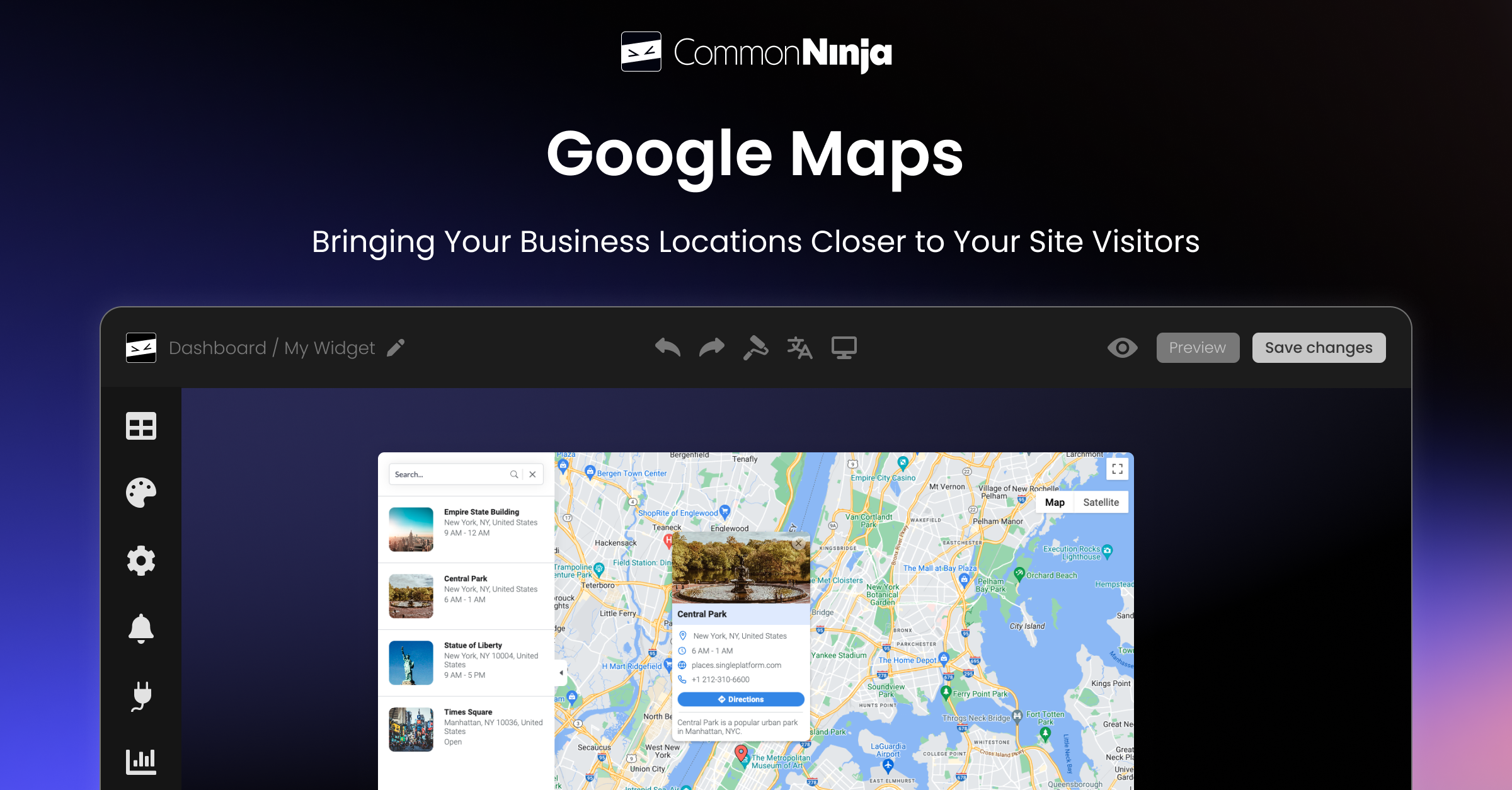 Google maps widget free works on any website